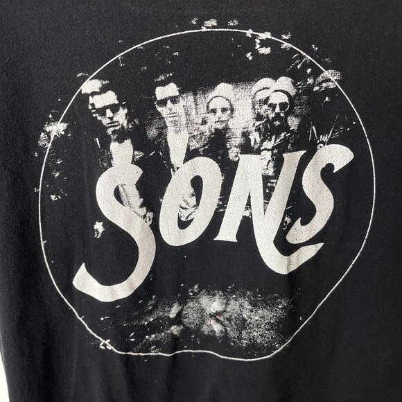 Distressed Sons Music Tee Medium Black Band Shirt - Picture 7 of 14